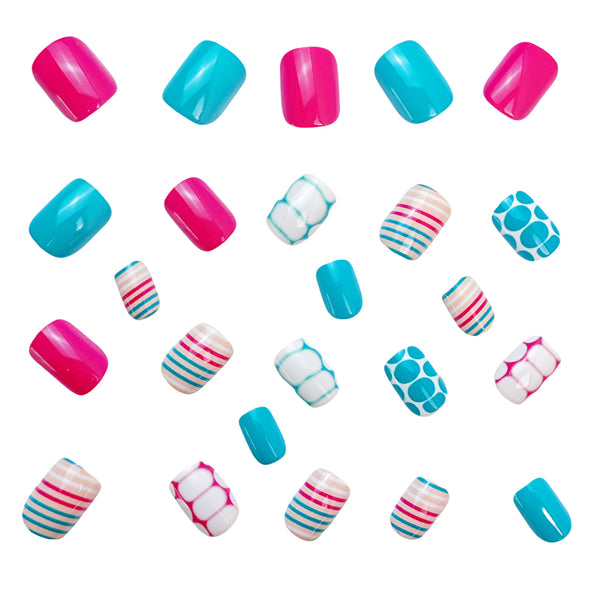12 Sizes-24 Pcs Press On Nails Y744