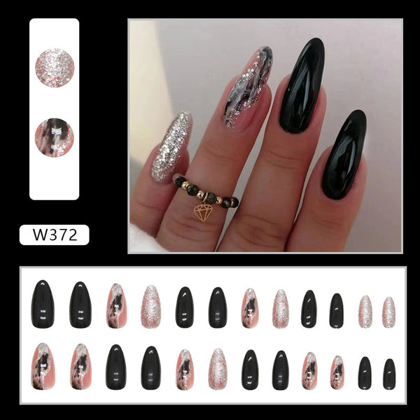 12 Sizes-24 Pcs Press On Nails W372