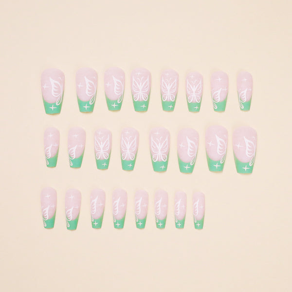 12 Sizes-24 Pcs Press On Nails JP1578