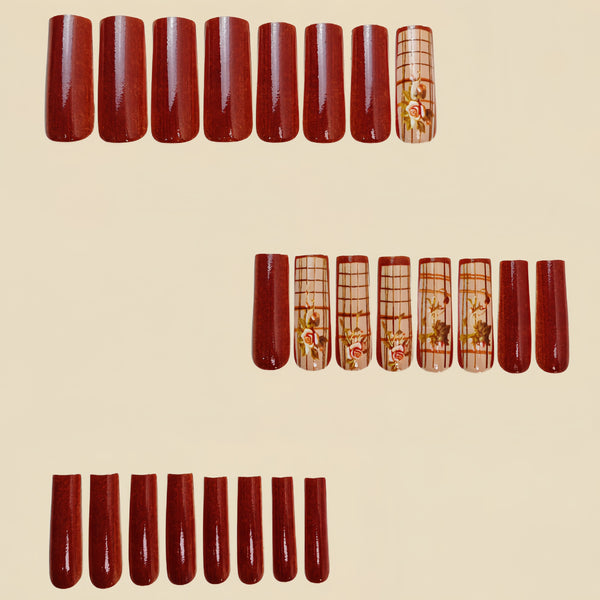 12 Sizes-24 Pcs Press On Nails Y480