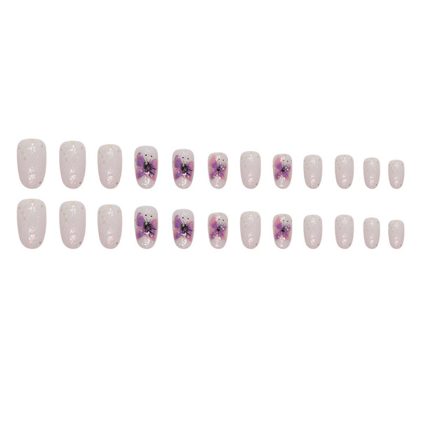 12 Sizes-24 Pcs Press On Nails W1303