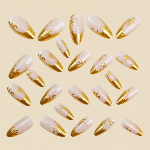 12 Sizes-24 Pcs Press On Nails y2042-24