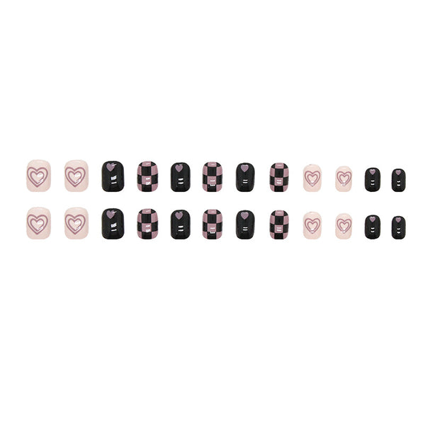 12 Sizes-24 Pcs Press On Nails R668