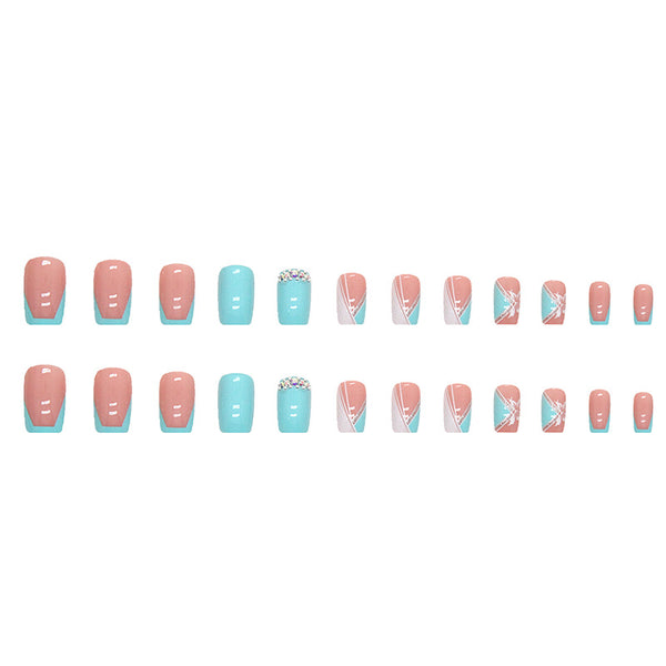 12 Sizes-24 Pcs Press On Nails Z625