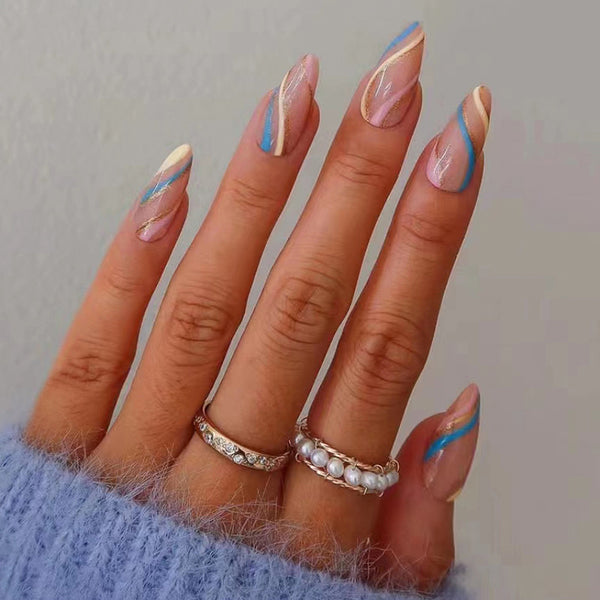 12 Sizes-24 Pcs Press On Nails W142