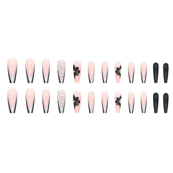 12 Sizes-24 Pcs Press On Nails Z659