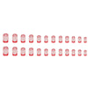 12 Sizes-24 Pcs Press On Nails W859