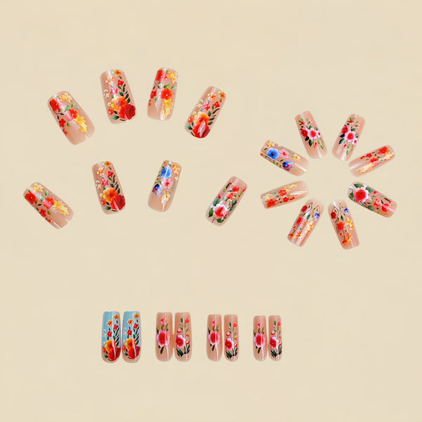12 Sizes-24 Pcs Press On Nails Y794