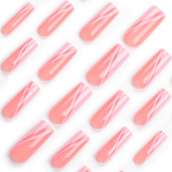 12 Sizes-24 Pcs Press On Nails JP2918