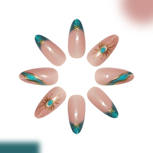 12 Sizes-24 Pcs Press On Nails C1436