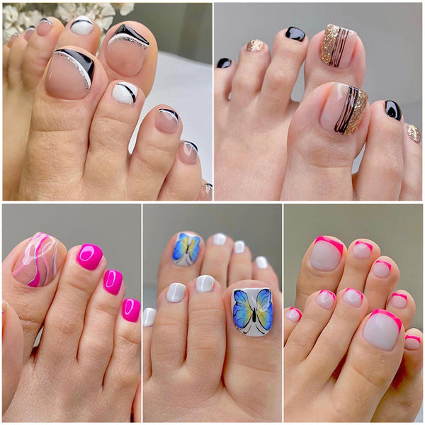 12 Sizes-24 Pcs Press On Nails 1642