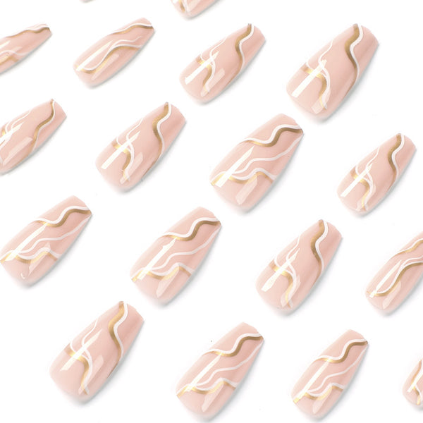 12 Sizes-24 Pcs Press On Nails JP1947