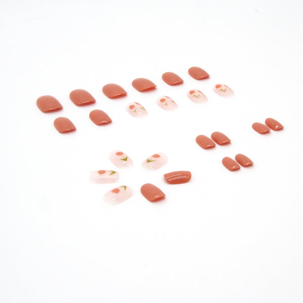 12 Sizes-24 Pcs Press On Nails R343