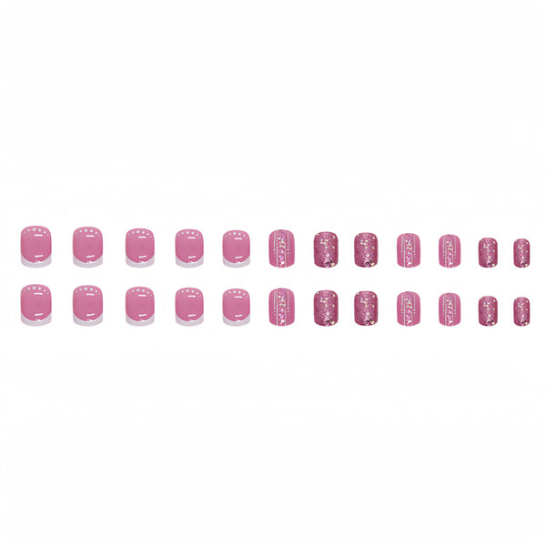 12 Sizes-24 Pcs Press On Nails Y025