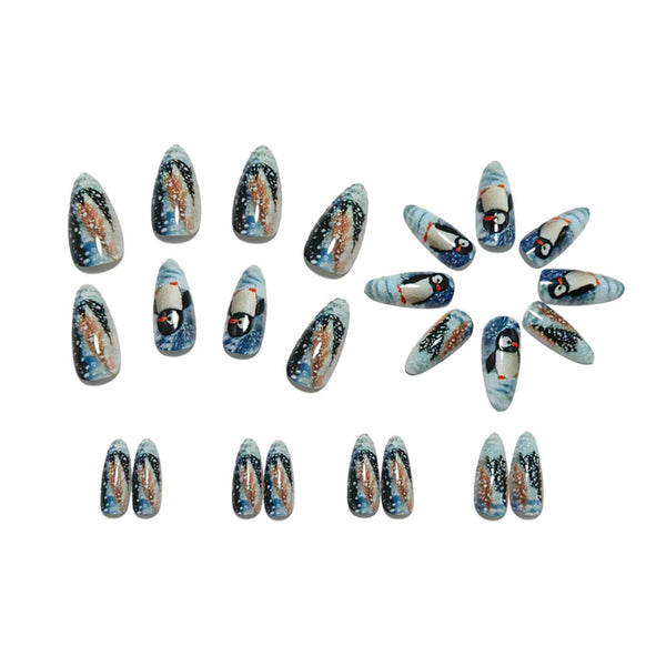 12 Sizes-24 Pcs Press On Nails Y1560