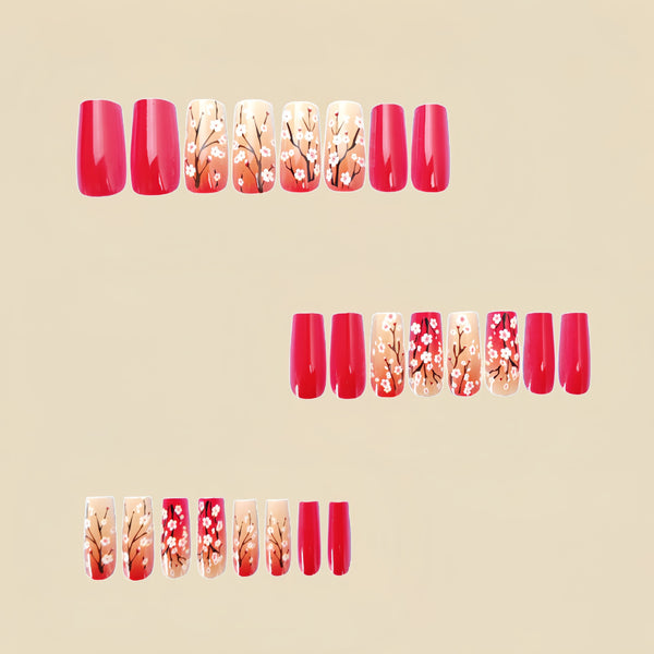 12 Sizes-24 Pcs Press On Nails Y518