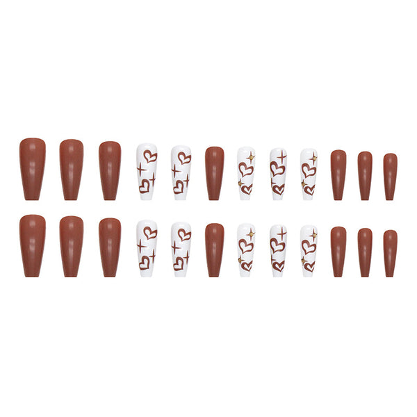 12 Sizes-24 Pcs Press On Nails Z616