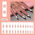 12 Sizes-24 Pcs Press On Nails W2038