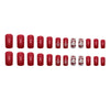 12 Sizes-24 Pcs Press On Nails W1302