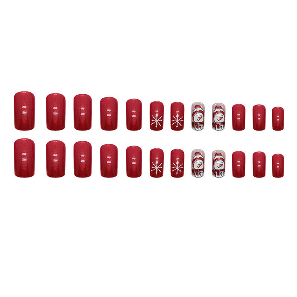 12 Sizes-24 Pcs Press On Nails W1302
