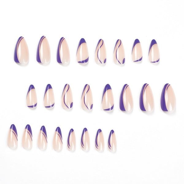 12 Sizes-24 Pcs Press On Nails JP1789