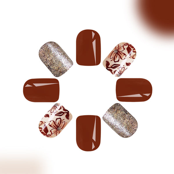 12 Sizes-24 Pcs Press On Nails C600