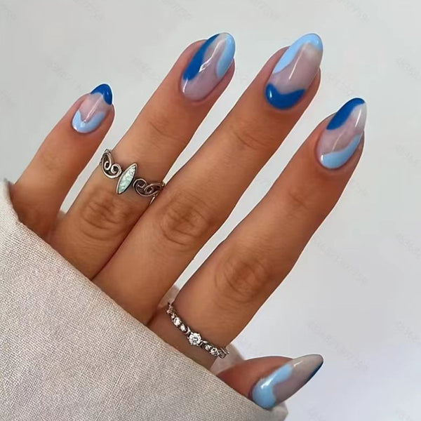 12 Sizes-24 Pcs Press On Nails C441