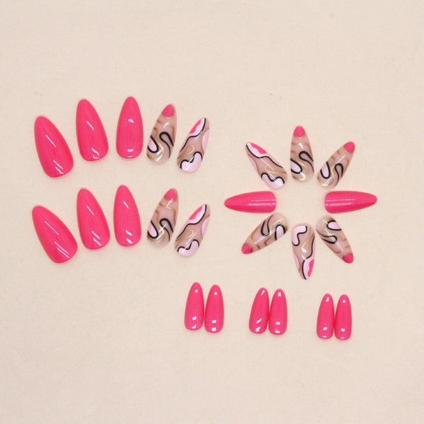 12 Sizes-24 Pcs Press On Nails W855