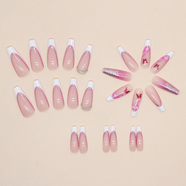 12 Sizes-24 Pcs Press On Nails Z669