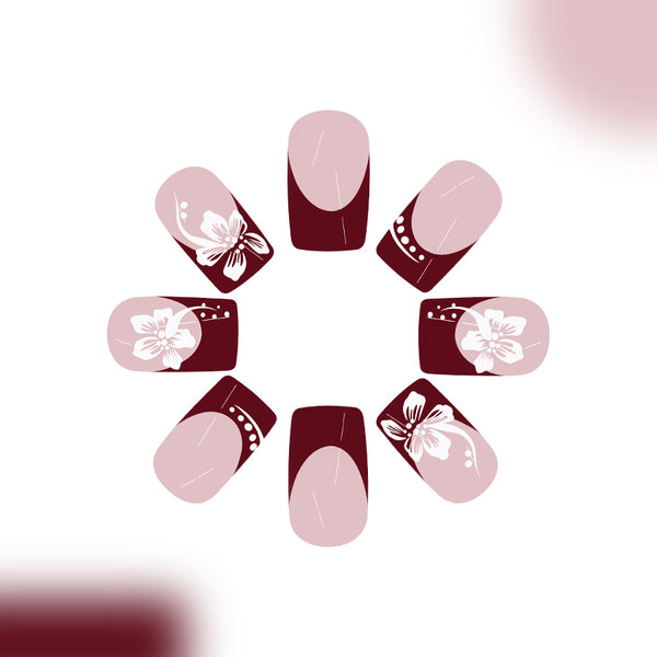 12 Sizes-24 Pcs Press On Nails C767