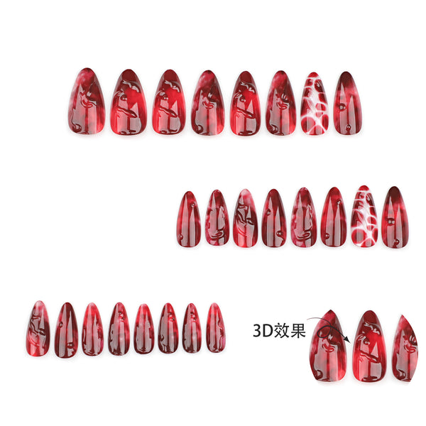 12 Sizes-24 Pcs Press On Nails JP3412