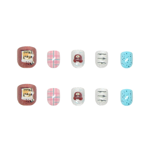 12 Sizes-24 Pcs Press On Nails K026