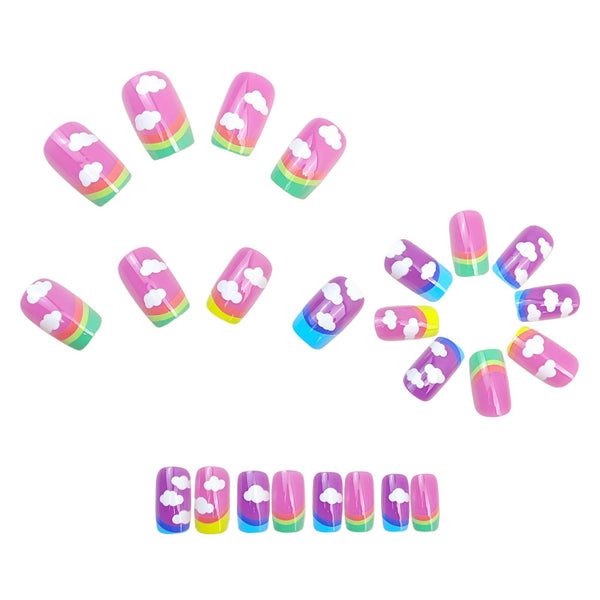 12 Sizes-24 Pcs Press On Nails Y1870