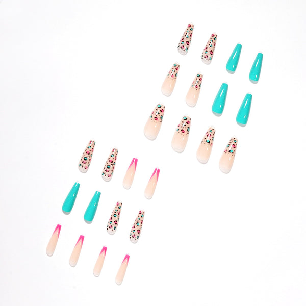 12 Sizes-24 Pcs Press On Nails JP1406