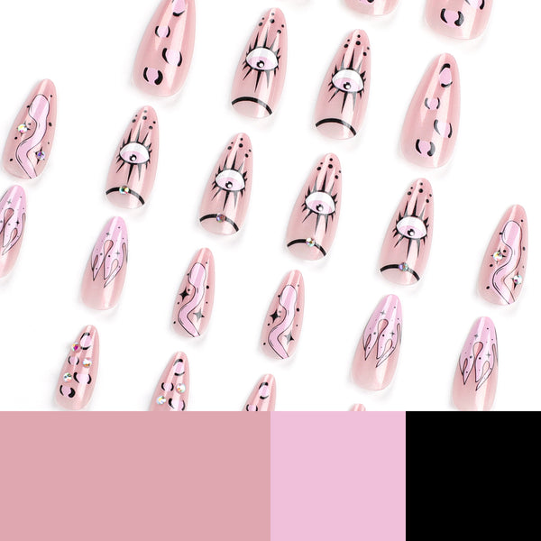 12 Sizes-24 Pcs Press On Nails JP2970