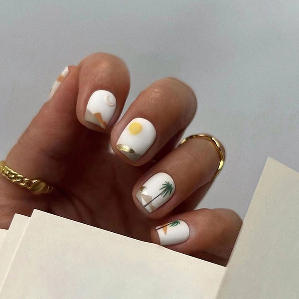 12 Sizes-24 Pcs Press On Nails W1262