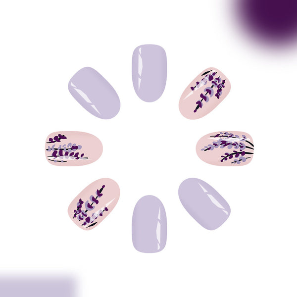12 Sizes-24 Pcs Press On Nails C1226