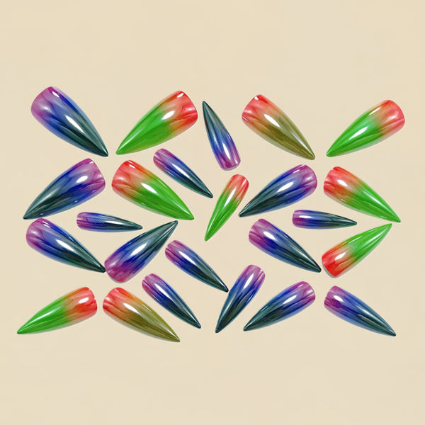 12 Sizes-24 Pcs Press On Nails Y1808