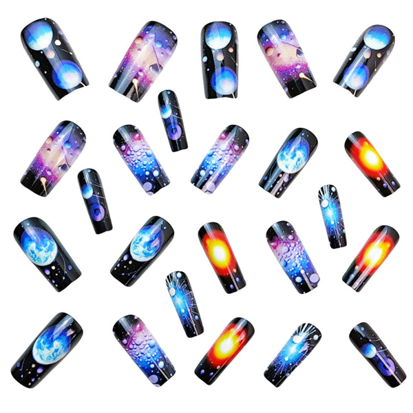 12 Sizes-24 Pcs Press On Nails Y727