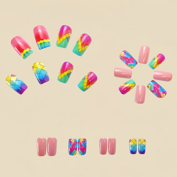 12 Sizes-24 Pcs Press On Nails Y551