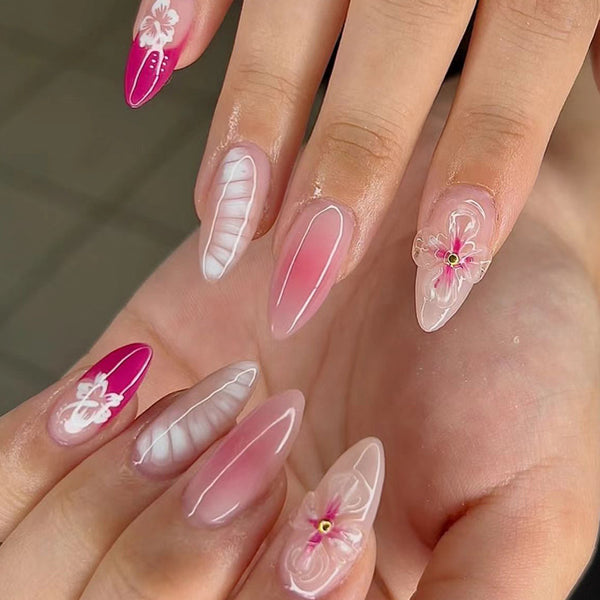 12 Sizes-24 Pcs Press On Nails Z935