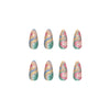 12 Sizes-24 Pcs Press On Nails W229