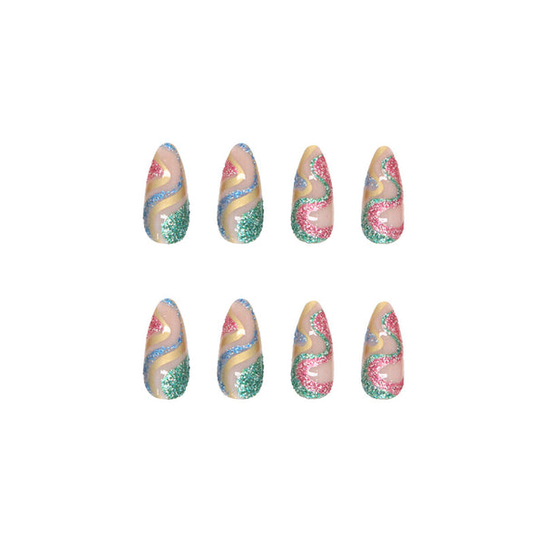 12 Sizes-24 Pcs Press On Nails W229