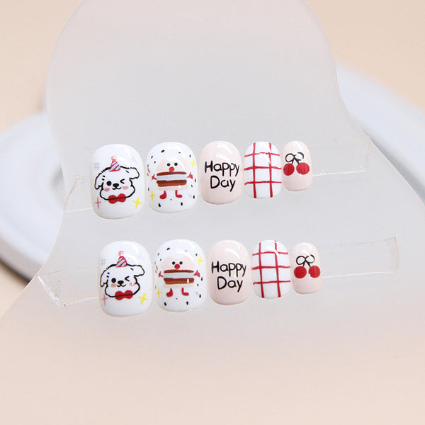 12 Sizes-24 Pcs Press On Nails K017