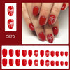 12 Sizes-24 Pcs Press On Nails C670