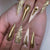 12 Sizes-24 Pcs Press On Nails Z991