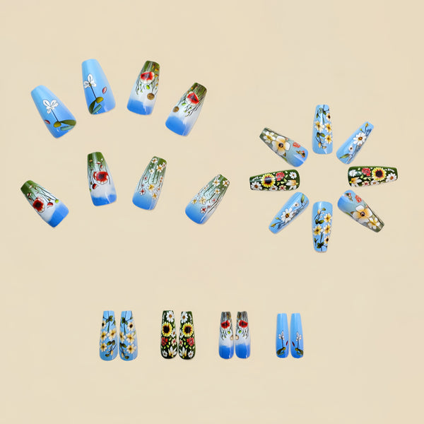 12 Sizes-24 Pcs Press On Nails Y656