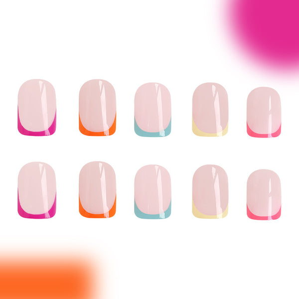 12 Sizes-24 Pcs Press On Nails C407