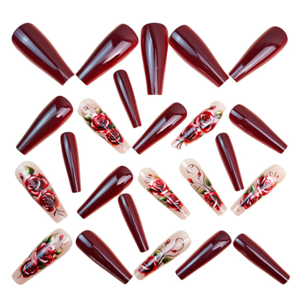 12 Sizes-24 Pcs Press On Nails Y1715