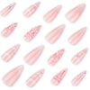12 Sizes-24 Pcs Press On Nails JP4271